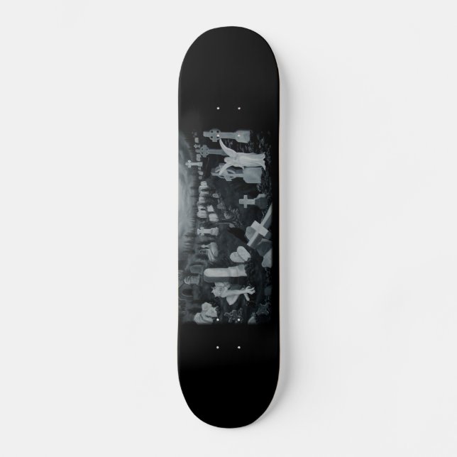 Nachts auf dem Friedhof - Engel mit Teufel Mini Skateboard Bräda 18,5 Cm (Framsida)