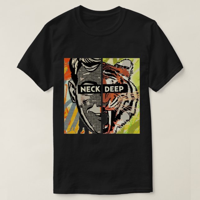 NACKE DEEP 06 OCH TIGER ART POPULAR 99NAMN T SHIRT (Design framsida)