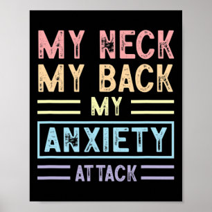 Nacke mitt bak - mitt ångestanfall - psykologi Men Poster