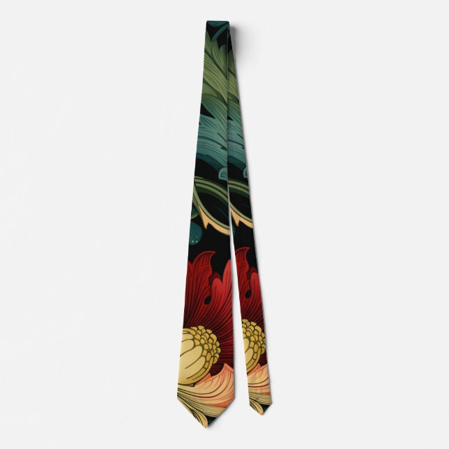Nacke Slips - Art Nouveau Blommig Röd (Framsida)