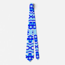 Nacke Slips, Ett blått färgtryckmönsterdesign Slips