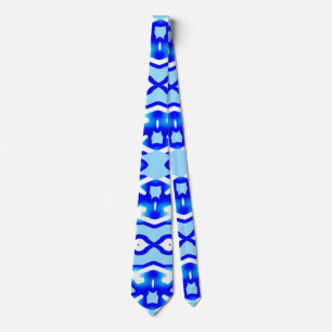Nacke Slips, Ett blått färgtryckmönsterdesign Slips