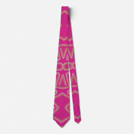 Nacke Slips, Ett rosa färgtyg tryckmönster design Slips