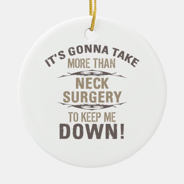Nacke Surgery Humor Julgransprydnad Keramik (Framsidan)