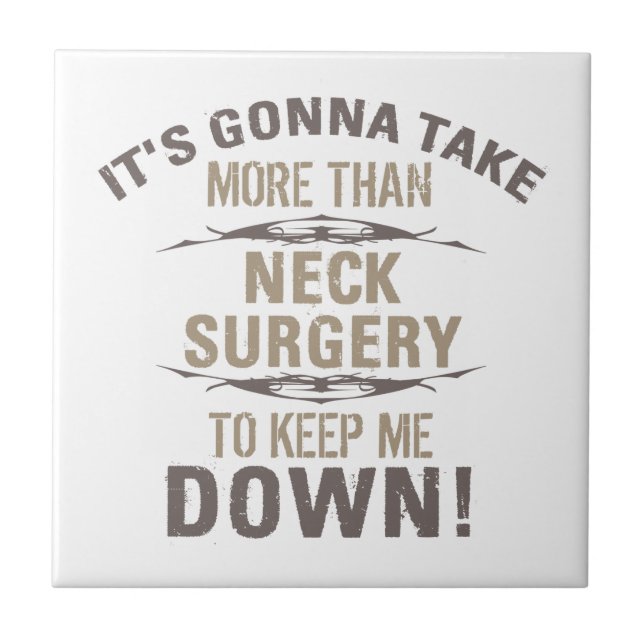 Nacke Surgery Humor Kakelplatta (Framsidan)