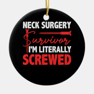 Nacke Surgery Överlever Implant Survivor I är Li Julgransprydnad Keramik