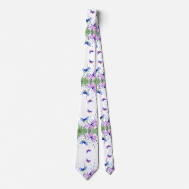 Nacke Tie med fjärilar Slips (Framsida)