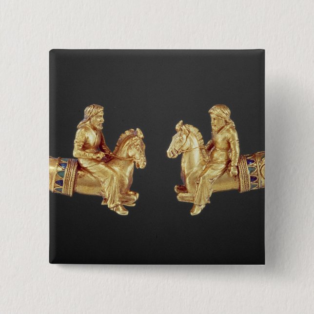 Nackering i form av Scythian skicklig ryttare Knapp (Framsida)