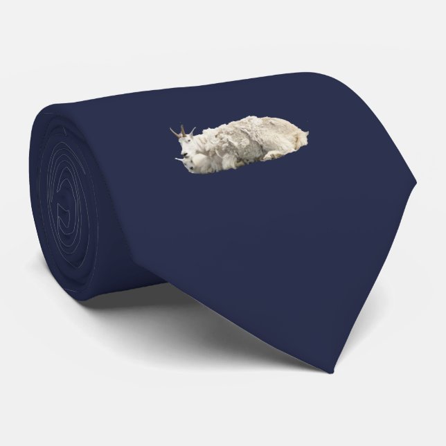 NackeTie med bergsfåret & ungen Slips (Rullad)
