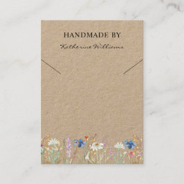Nacklace Displaykort | Wildflower Floral Visitkort
