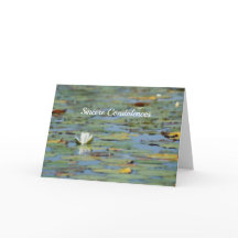 Näckros Lake Blomma Akvarell Sympati Kort