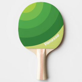 Näckrosblad Grön Cirkel Rand med Namn Pingisracket