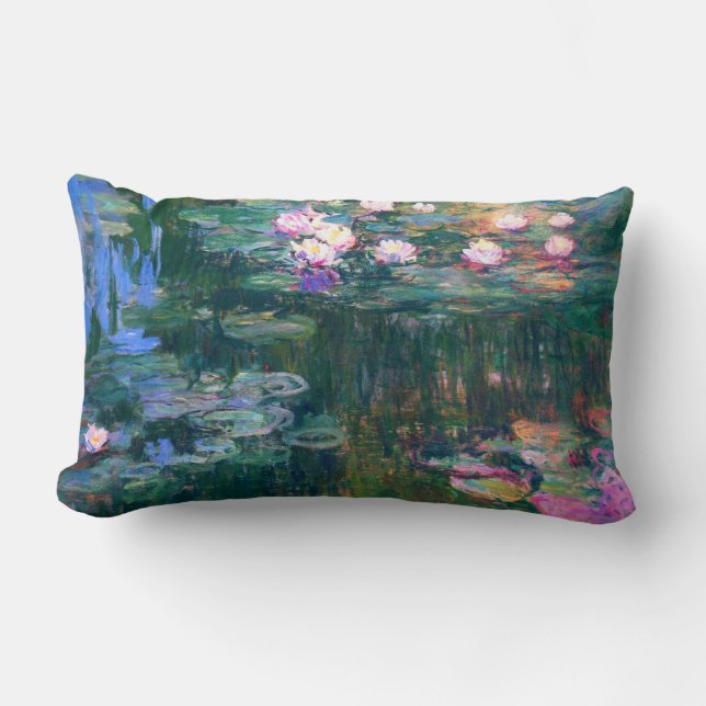 NäckrosClaude Monet konst 1917 Lumbarkudde (Framsida)