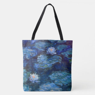 Näckrosdamm i blått vid Claude Monet konst Tygkasse