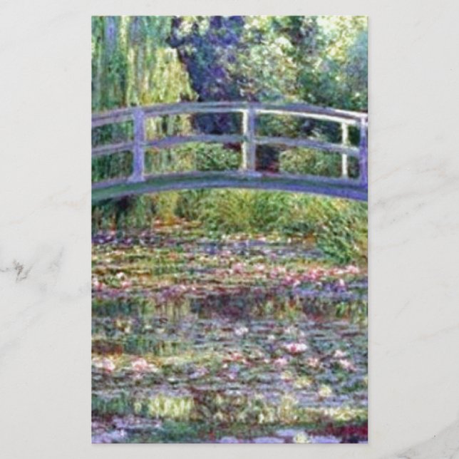 Näckrosdamm vid Claude Monet Brevpapper (Framsida)