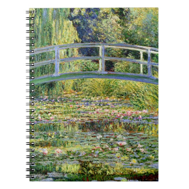 Näckrosdamm vid Monet konst Anteckningsbok Med Spiral (Framsidan)