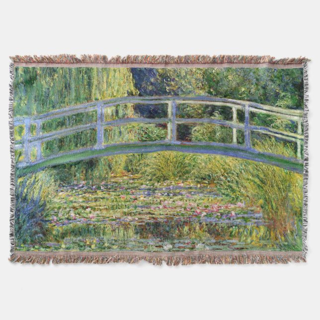 Näckrosdamm vid Monet konst Filt (Framsidan)