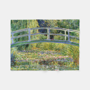 Näckrosdamm vid Monet konst Fleecefilt