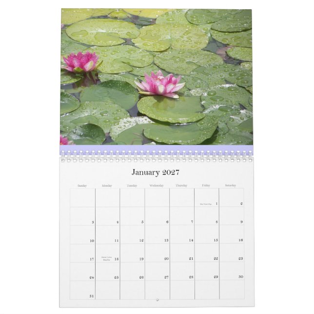 näckroskalender kalender (Jan 2027)
