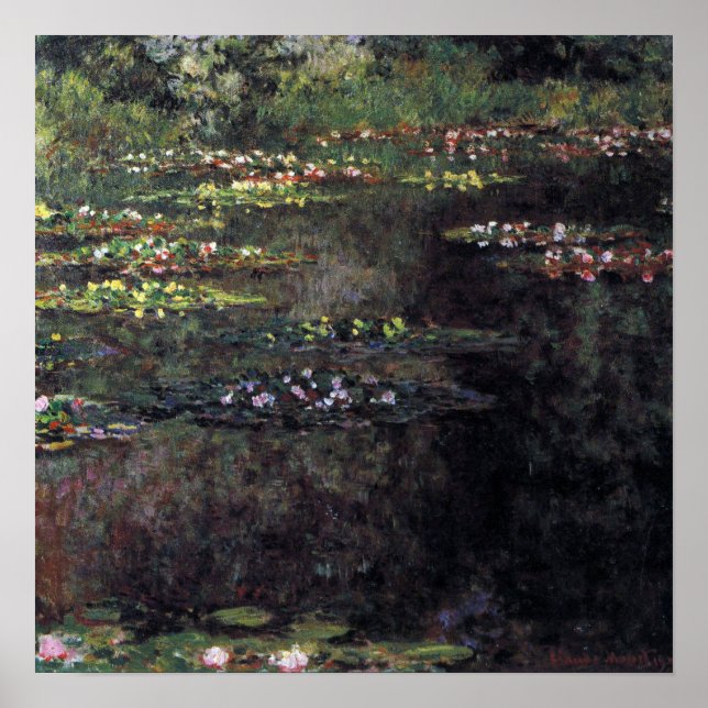 Näckrosor av Claude Monet Poster (Framsidan)