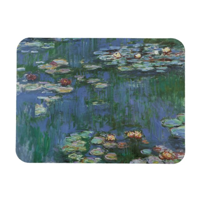 Näckrosor av Claude Monet, Vintage blommor Magnet (Horisontell)