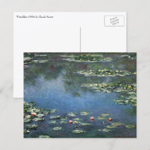 Näckrosor av Claude Monet, Vintage blommor Vykort