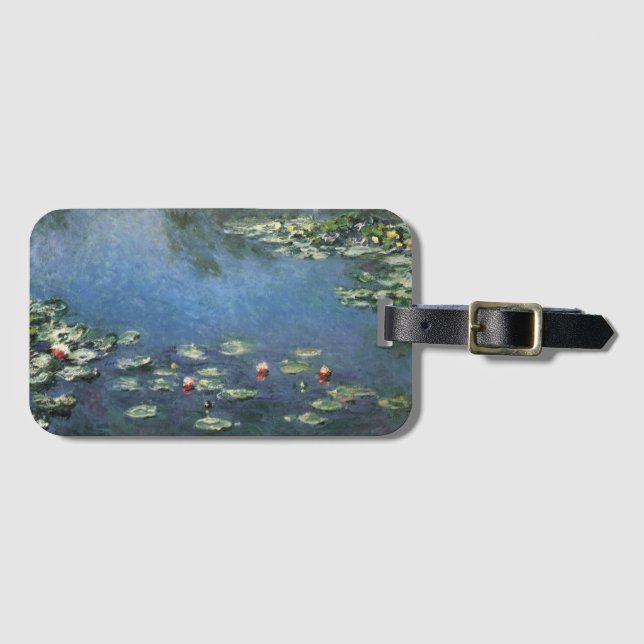 Näckrosor av Claude Monet, Vintage Flowers Bagagebricka (Framsida horisontal)