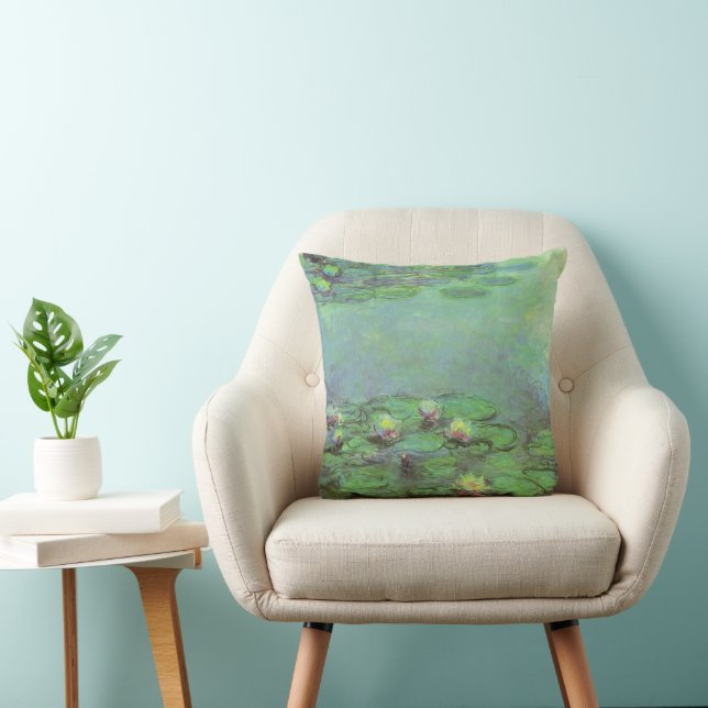 Näckrosor av Claude Monet, Vintage Impressionism Kudde (Stol)
