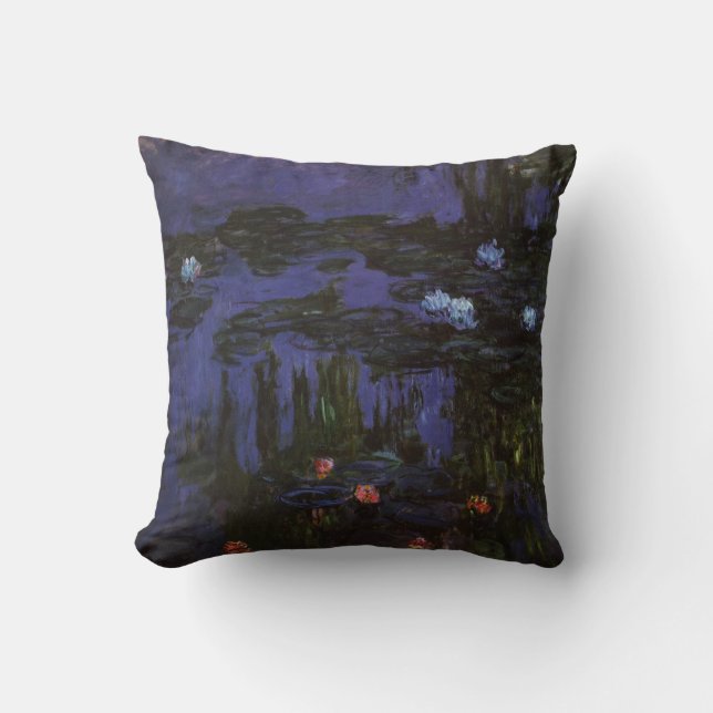 Näckrosor av Claude Monet, Vintage Impressionism Kudde (Framsida)