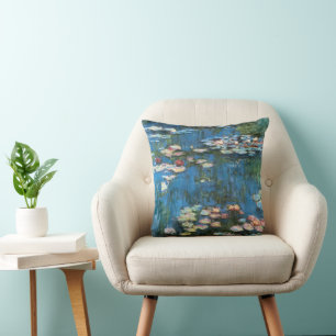 Näckrosor av Claude Monet, Vintage Impressionism Kudde