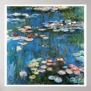 Näckrosor av Claude Monet, Vintage Impressionism Poster