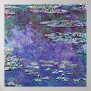 Näckrosor av Claude Monet, Vintage Impressionism Poster
