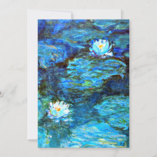 Näckrosor (blå) av Claude Monet Julkort