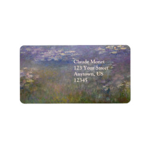 Näckrosor Claude Monet Adressetikett