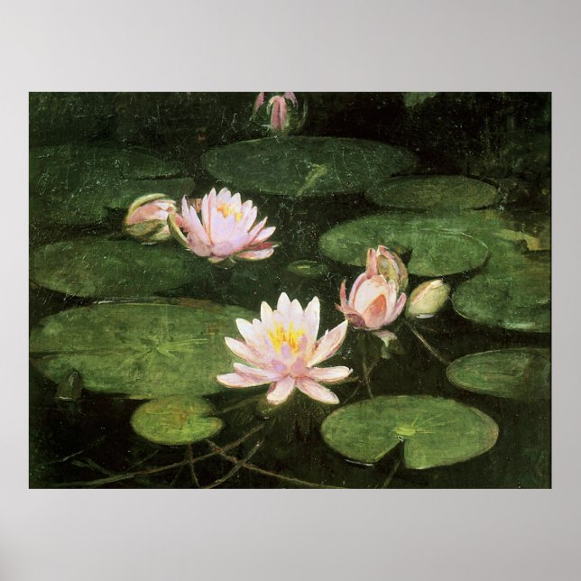 Näckrosor, finkonst målning av Abbott Thayer Poster (Framsidan)