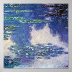 Näckrosor i damm av Claude Monet, Vintage Art Poster