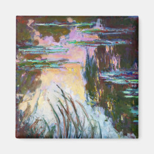 Näckrosor inställningssol Claude Monet Magnet