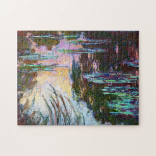 Näckrosor inställningssol Claude Monet Pussel