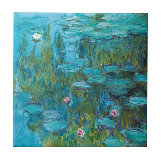 Näckrosor vid Claude Monet Kakelplatta (Framsidan)