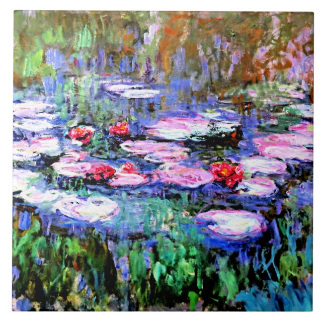 Näckrosorna av Monet Kakelplatta (Framsidan)