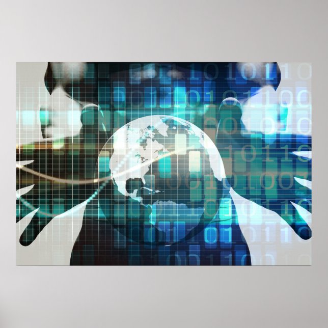 Nacksam teknik och innovation på den nya marknaden poster (Framsidan)