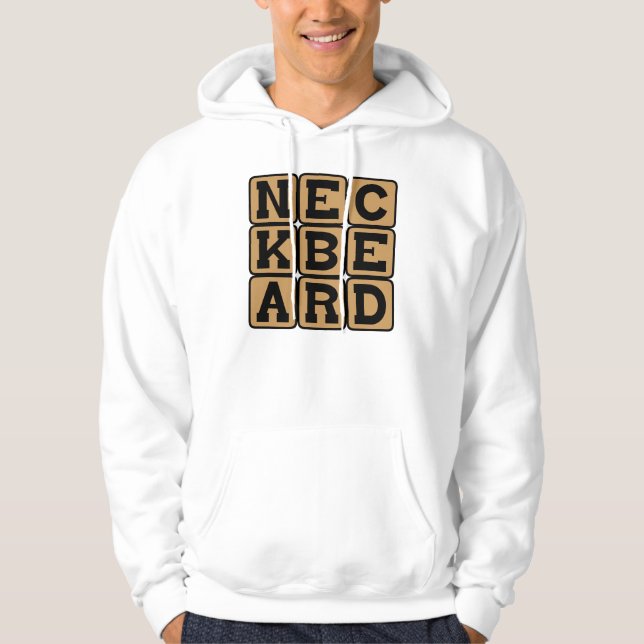 Nackskägg, Internet Meme Sweatshirt Med Luva (Framsida)