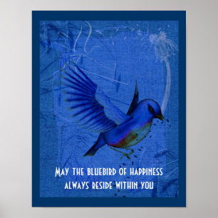 Nackskål, inspirationcitat av lycka poster