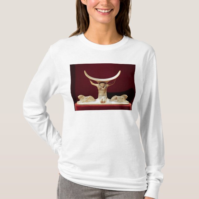 Nackstöd med Shu, den egyptiska guden av luften Tee Shirt (Framsida)