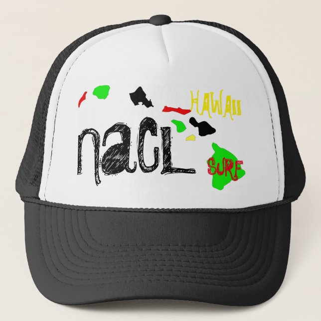 NaCL SALT VATTEN SURF HAWAII Truckerkeps (Framsida)