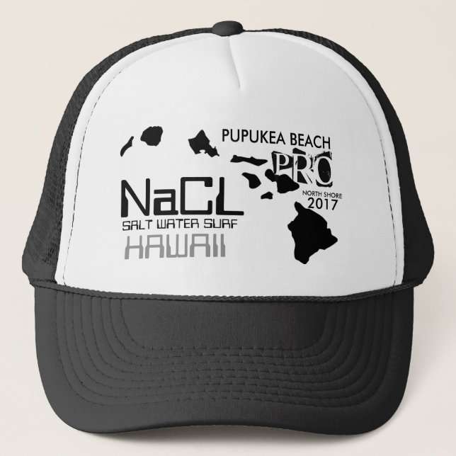 NaCL SALT VATTEN SURF PUPUKEA STRAND Truckerkeps (Framsida)