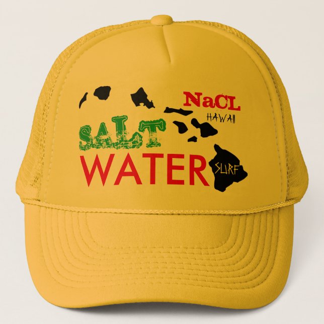 NaCL SALT VATTEN SURFA HAWAII Keps (Framsida)