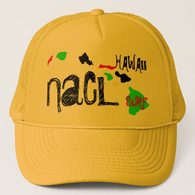 NaCL SALT VATTEN SURFA HAWAII Truckerkeps (Framsida)