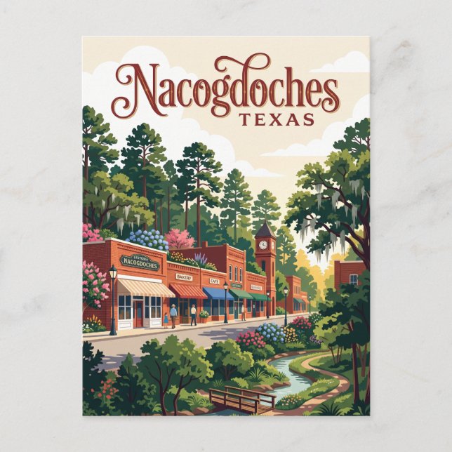 Nacogdoches, Texas Vykort (Framsida)