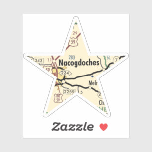 Nacogdoches TX Star Klistermärken